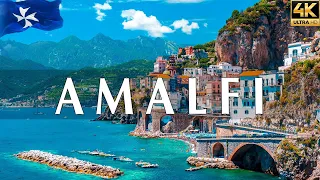 VOLANDO SOBRE AMALFI, ITALY 4K | Increíble paisaje natural hermoso con música relajante | VÍDEO 4K