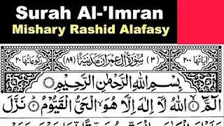 3 - Surah Al-'Imran Full | Sheikh Mishary Rashid Al-Afasy With Arabic Text (HD)
