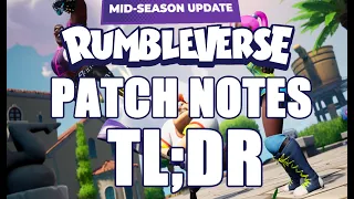 RUMBLEVERSE PATCH NOTES TL;DR | Mid-Season 1 Update