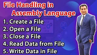 File handling in Assembly Language | Create| Open | Close a File| Read & Write Data from File