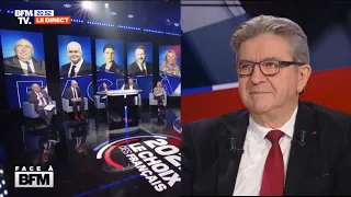 Jean-Luc Mélenchon face à BFM