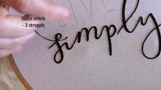 How to Embroider Letters With Split back Stitch - Hand Embroidery