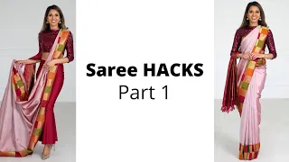 Saree Hacks Part 1 | How to Wear Saree for Beginners | Tia Bhuva