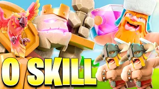 The Most *NO SKILL* Deck In Clash Royale History 😂