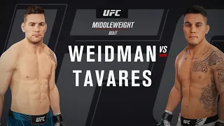 UFC 292 CHRIS WEIDMAN VS BRAD TAVARES - OFFICIAL ONE AND DONE SIMULATION