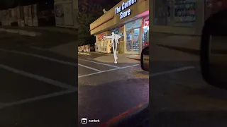 Dude Captured a ghost on video! Haunted parking lot!