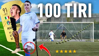 🎯⚽️100 TIRI CHALLENGE: LORENZO MARCANTOGNINI (NAZIONALE AMPUTATI) | Quanti Goal Segnerà su 100 tiri?