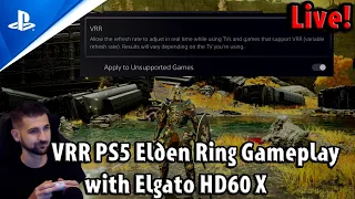 VRR PS5 Elgato HD60 X Elden Ring Gameplay