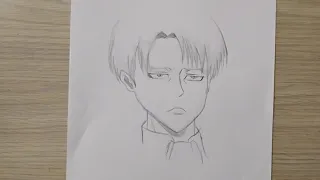 anime draw : how to draw Levi Ackerman step by step using just a pencil