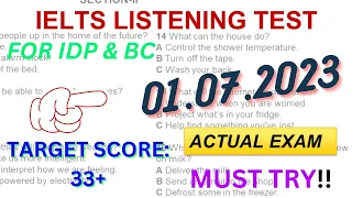 IELTS LISTENING PRACTICE TEST 2023 WITH ANSWERS | 1 JULY 2023