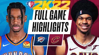 Oklahoma City Thunder Vs Cleveland Cavaliers l NBA Today 1/15 Full Game Highlights NBA 2022 (NBA2K22