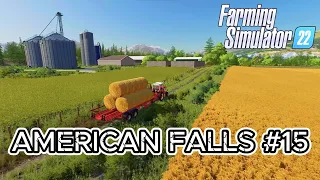 AMERICAN FALLS FS22 - BALING Straw to Plant Beans - 4K Timelapse
