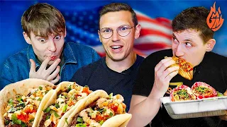 Brits try Korean Tacos for the first time! Ft. Mythical Chef Josh!