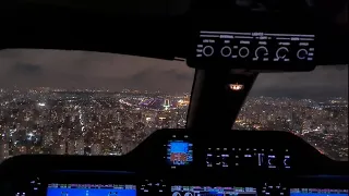 Pousando À NOITE em CONGONHAS na CABINE DOS PILOTOS