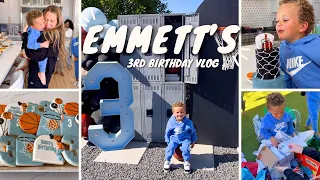 Emmett's 3RD birthday vlog!! #birthdayparty #3rdbirthday #family