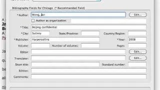 Citing references (Author/date method) using Word 2011