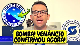 URGENTE SAIU AGORA! INACREDITÁVEL! VENÂNCIO REVELOU BOMBA MILIONÁRIA!  |ULTIMAS NOTICIAS DO CRUZEIRO