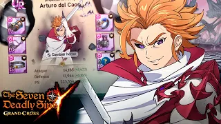 🔥CUANTA MÁS VIDA, MÁS DAÑO TIENE ESTE PERSONAJE! ARTURO del Caos con equipamiento | 7DS: Grand Cross