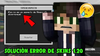 COMO ARREGLAR EL PROBLEMA DE LAS SKINS EN MINECRAFT PE: Bedrock 1.20 ✅️