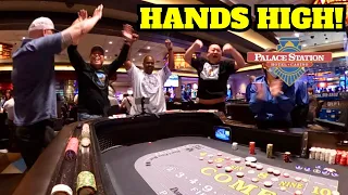 This is why we love the game of Craps!  Live Casino Craps at the Palace Station, Las Vegas