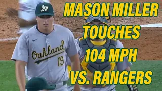 Mason Miller touches 104 mph in save vs. Rangers | 4/11/24 | Oakland A's highlights