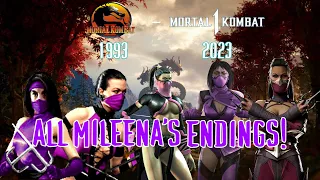 Mortal Kombat series - All Mileena's Endings! (MK2 - MK1 (2023))