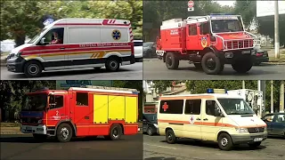 Emergency vehicles in Ukraine responding code 1-3 (Compilation)