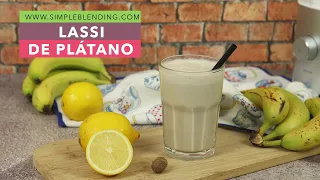 LASSI DE PLÁTANO | Bebida de plátano con nuez moscada | Receta de lassi de plátano casero