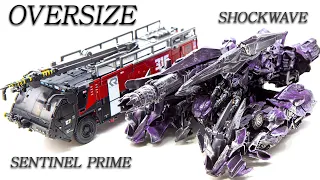 Transformers Movie 3 DOTM OverSized Sentiel Prime Shockwave Vehicle Robot Toys