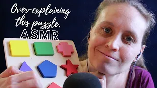 ASMR Super Tingly Wood Sounds | Whispered Over-Explaining a Wooden Puzzle