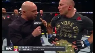 GSP Post Fight Interview After Choking Out Bisping!! - UFC 217