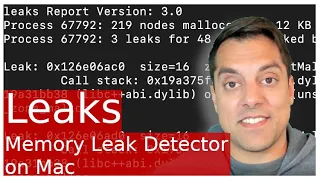 Using Leaks (the valgrind equivalent) on Mac (Shown on M1) to detect memory leaks