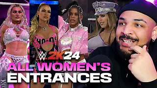 WWE 2K24 - WOMEN'S ENTRANCES REACTION