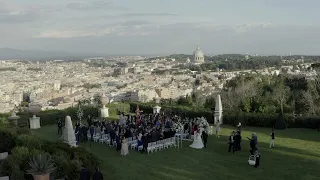 Luxury destination wedding video, Roma Villa Miani