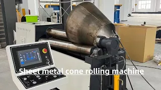 How to roll cone use plate rolling machine,sheet metal cone rolling machine