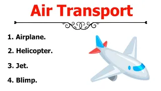 10 Names Of Air Transport In English | Names Of Air Transport | Air Transport Names