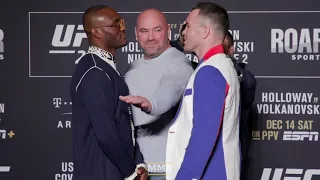 UFC 245: Kamaru Usman vs. Colby Covington Media Day Staredown - MMA Fighting