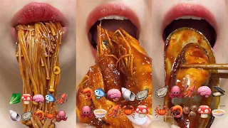asmr SPICY SEAFOOD BOIL MUKBANG 매운 해물찜 먹방 모음집 WEBFOOT OCTOPUS MUSSELS SHRIMP MUSHROOM eating sounds