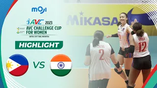 Highlight AVC Challenge Cup for Women 2023 - Philippines vs India 3 - 2 | Moji