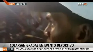 Colapsan gradas en evento deportivo, hay más de 100 lesionados