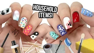 10 Nail Art Designs Using HOUSEHOLD ITEMS! | The Ultimate Guide #8