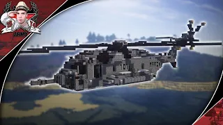Minecraft: Modern Warfare CH-53E "Super Stallion" | Helicopter Tutorial (In-Flight + Landed Version)