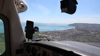 Sandown airport IOW approach and landing in a Cessna 152
