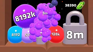 Jelly 2048 - Blob Merge 3D Base (Part 06): Reach 8m SPEED RUN Gameplay