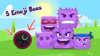 Red Ball 4 Fusion Battle | Squid Game Vs All Boss (5 Emoji Boss)