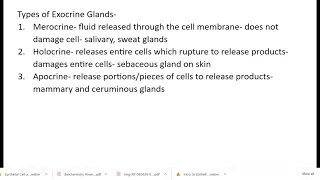 Types of Exocrine Glands