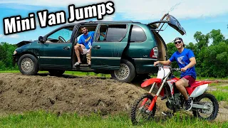 Mini Van on Dirt Bike Track!!