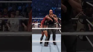 BECKY LYNCH SLAMS THE ROCK!! #wwe2k24 #wwe2k24gameplay