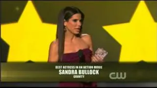 Sandra Bullock dropped F bomb at the Critics Choice Awards 2014