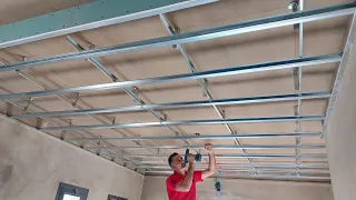 An easy way to make a gypsum board false ceiling, step by step